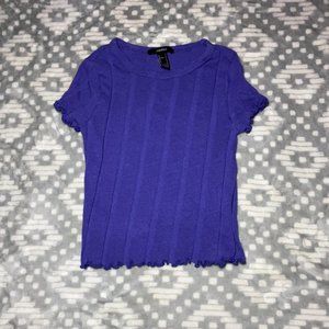 forever 21 Purple ribbed t-shirt